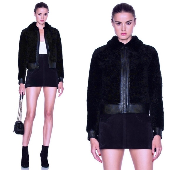 MARTIN GRANT PARIS 70s Navy Wool Blend Faux Shearling Boxy Sherpa Teddy Jacket 6 - Picture 1 of 12